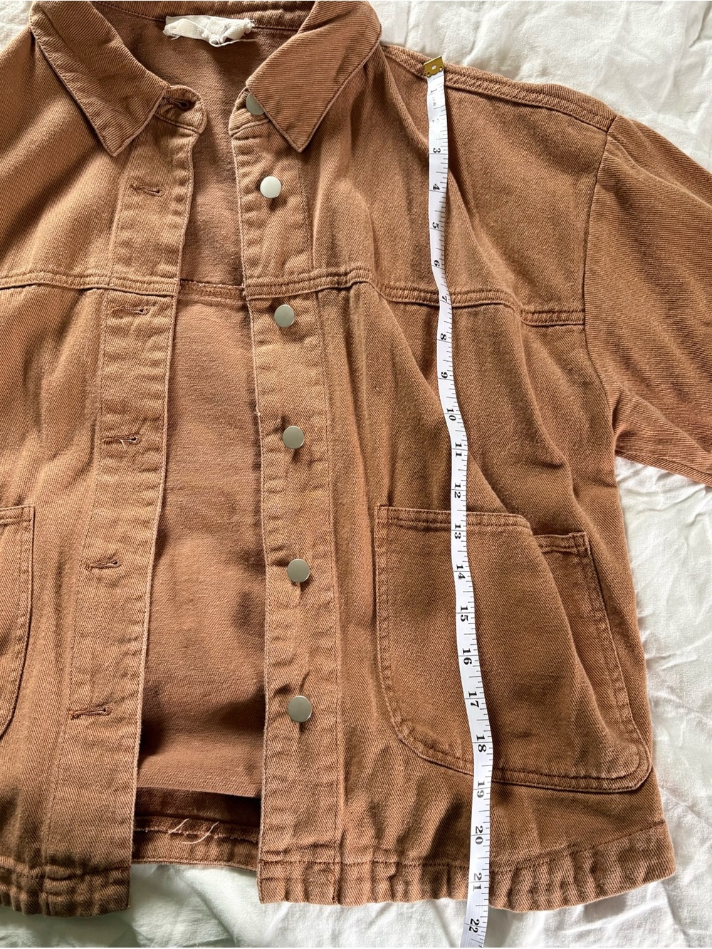 Rust Brown Button-Up Shacket Jacket – Size Medium - Picture 5 of 7